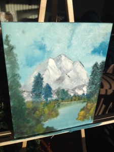 My own painting, trying to resemble Bob Ross's (but failing)